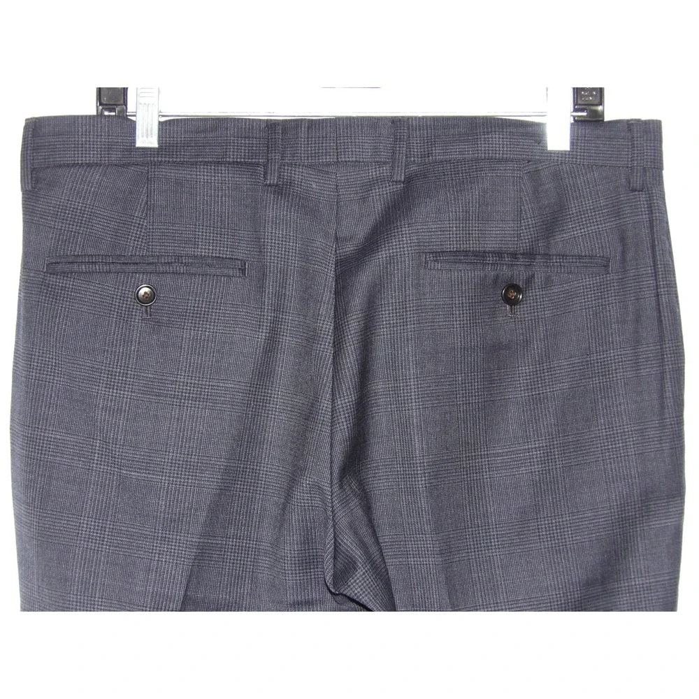 Lot of 2~ J.CREW Plaid Wool Blend BOWERY Dress Pants Men's 34  X 30
